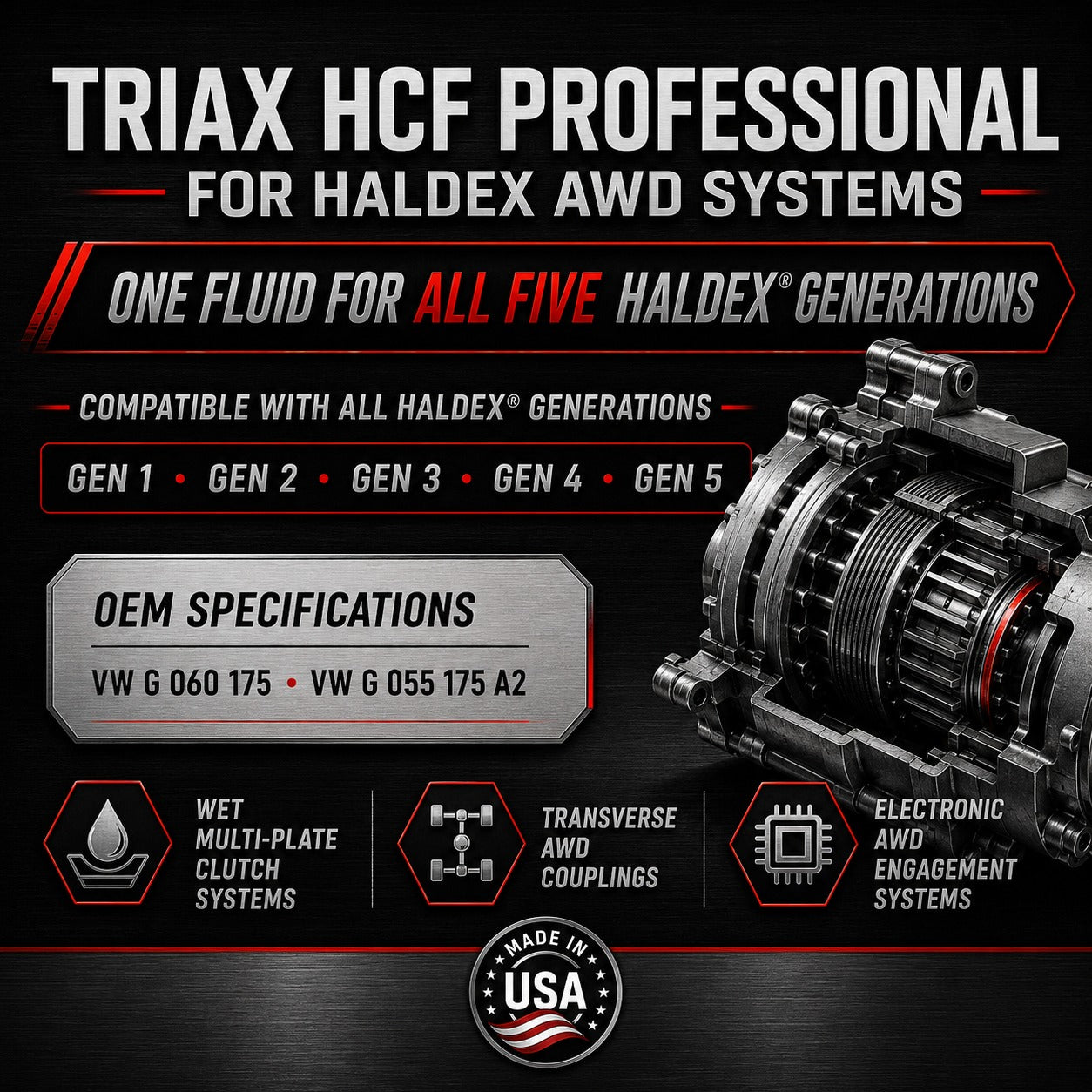 TRIAX HCF Professional Haldex Clutch Coupling Fluid