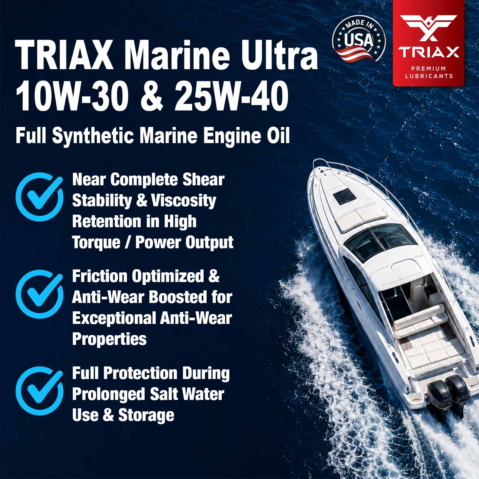 TRIAX Marine Ultra 10W-30 Full Synthetic